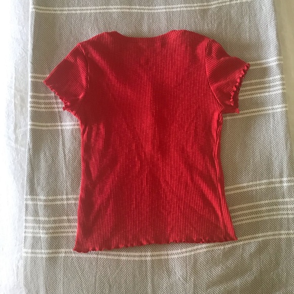 Red Pacsun Ribbed Top - Picture 2 of 3